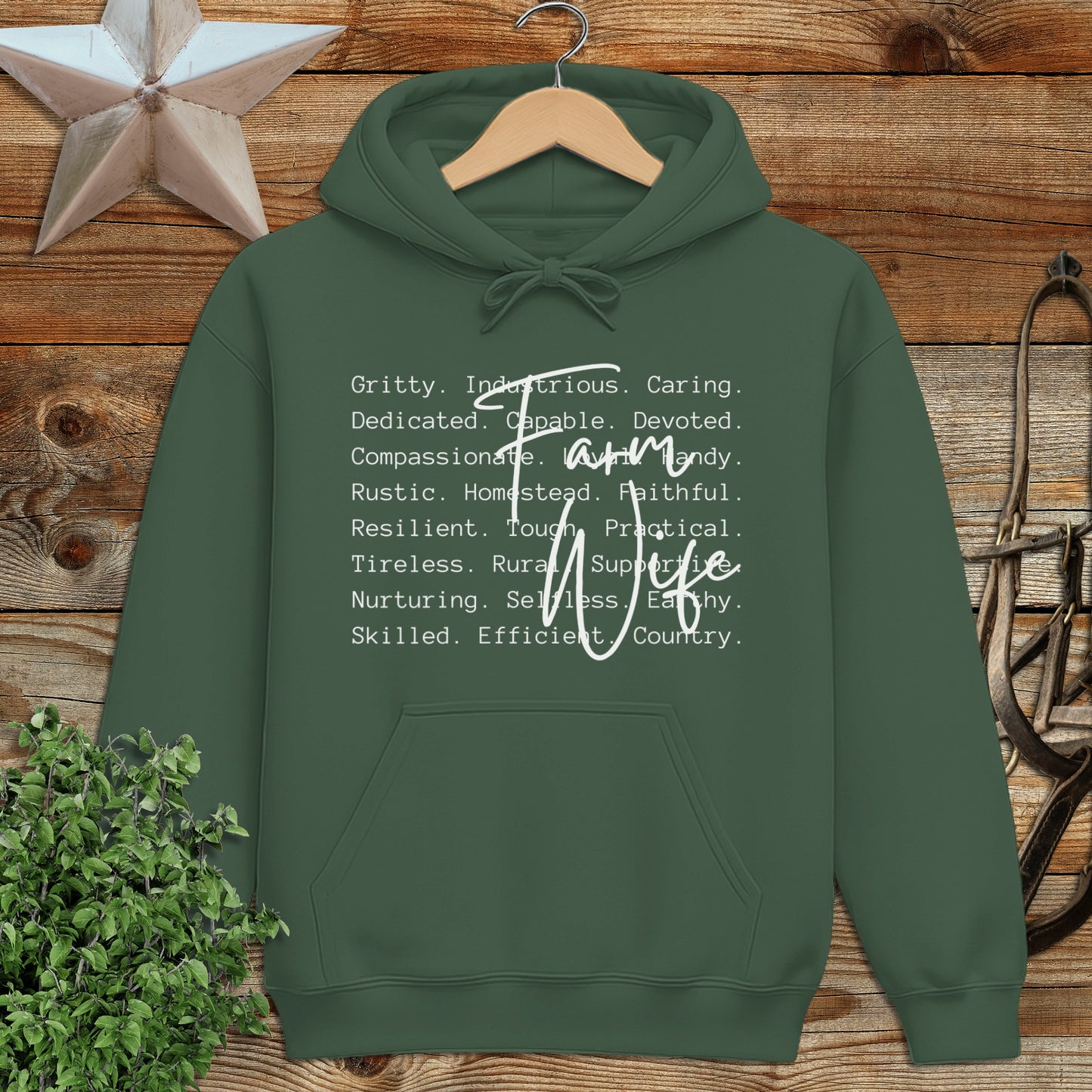 Farm Wife Words Hoodie