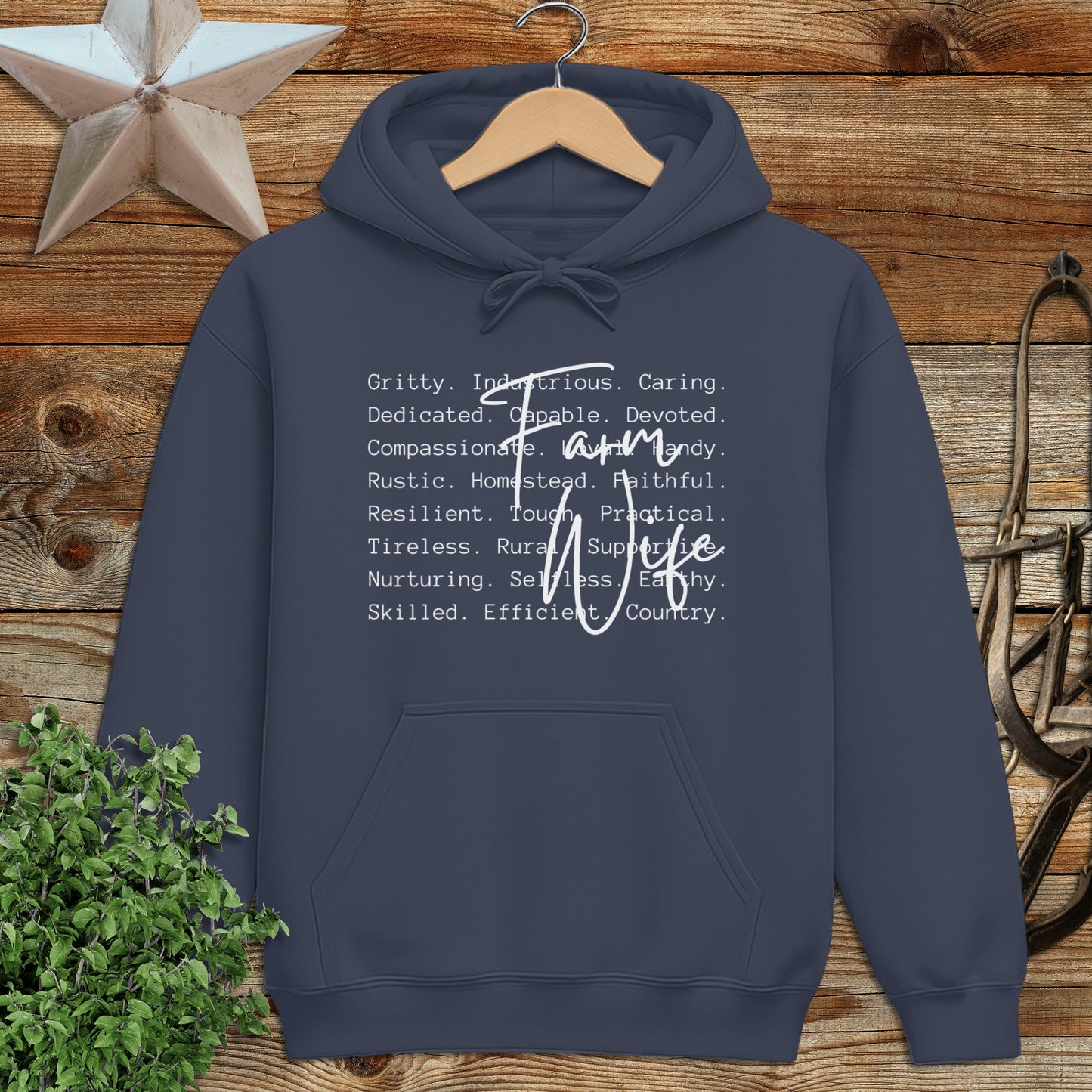 Farm Wife Words Hoodie