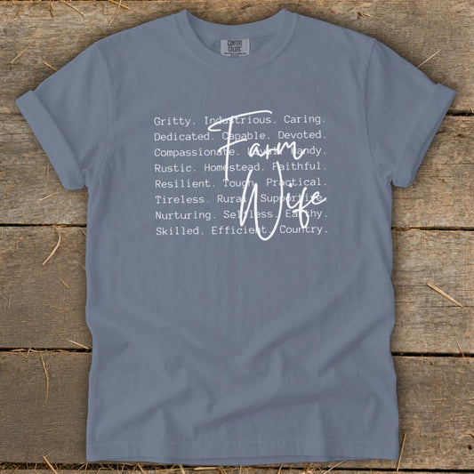 Farm Wife Words Signature Tee