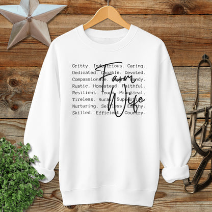 Farm Wife Words Sweatshirt