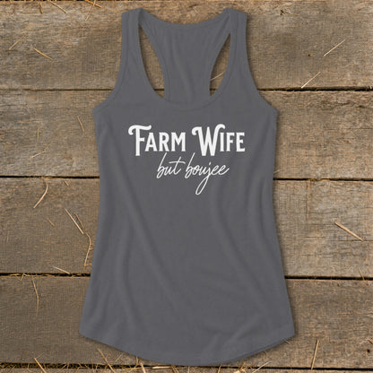 Farm Wife but Boujee Racerback Tank