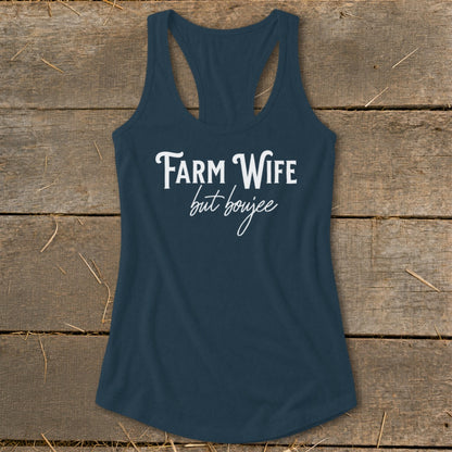 Farm Wife but Boujee Racerback Tank