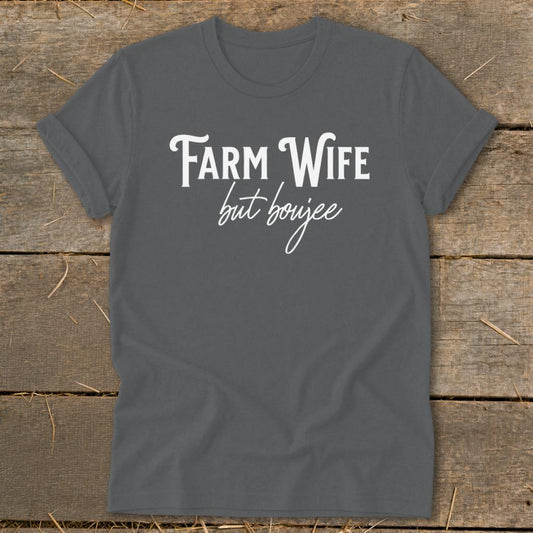 Farm Wife but Boujee Softstyle Tee - Asphalt
