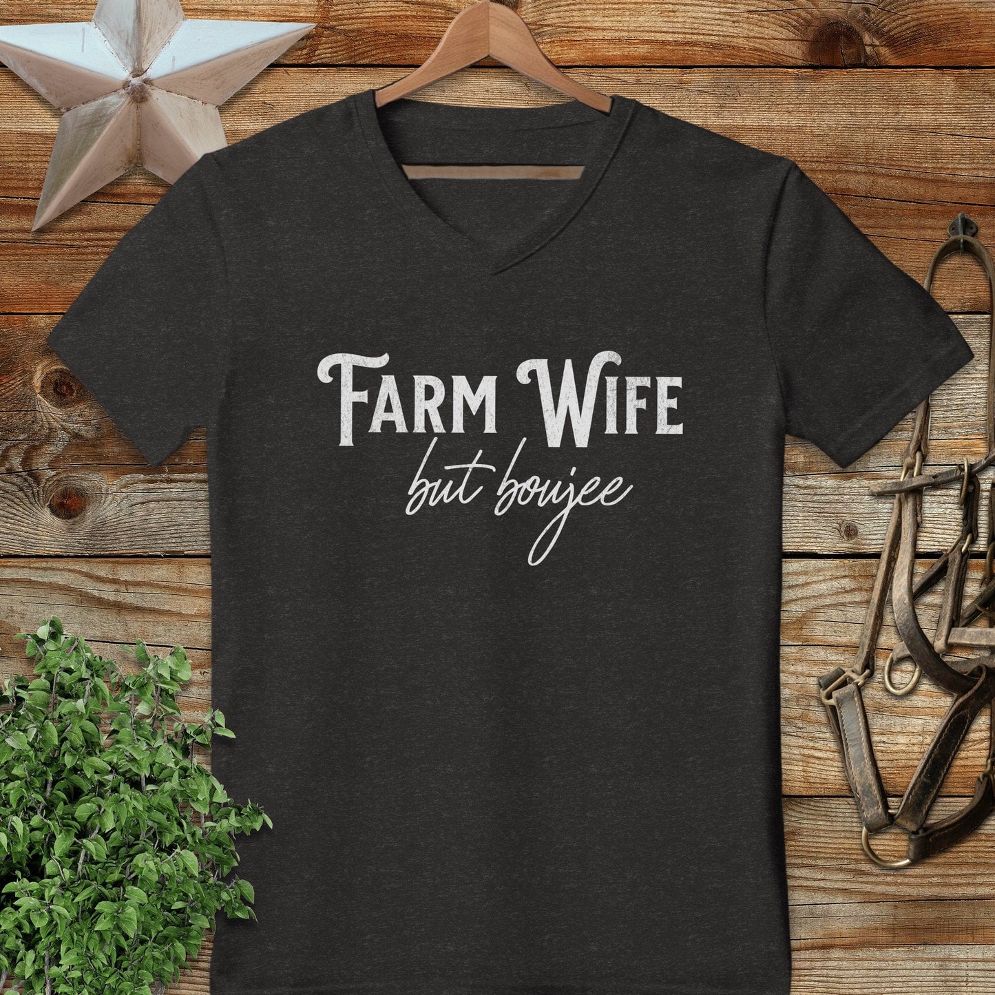 Farm Wife but Boujee V-neck