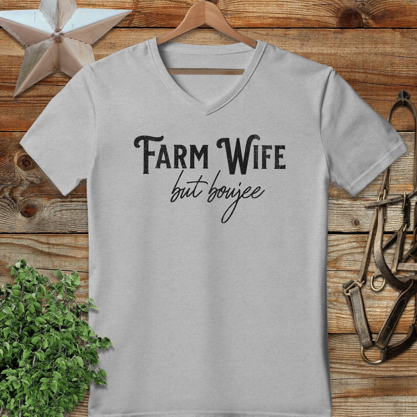 Farm Wife but Boujee V-neck