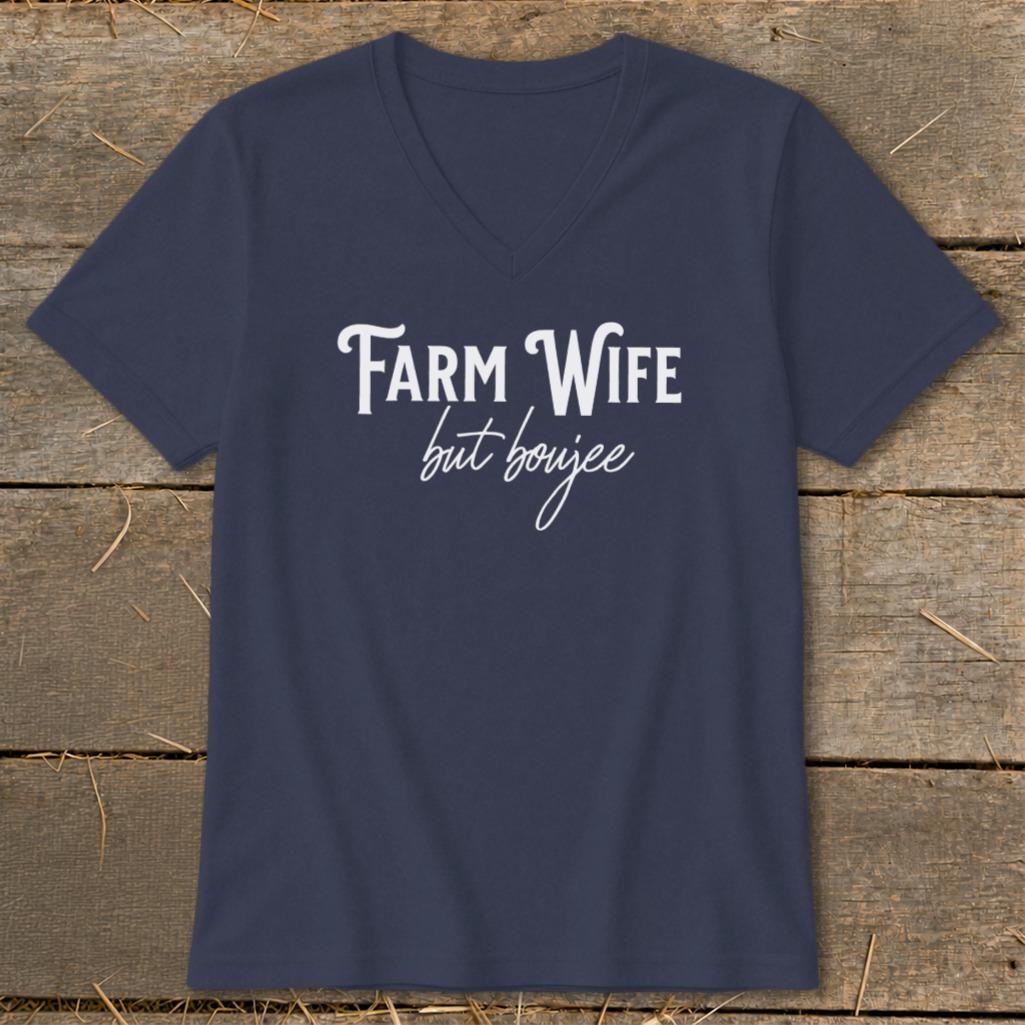 Farm Wife but Boujee V-neck
