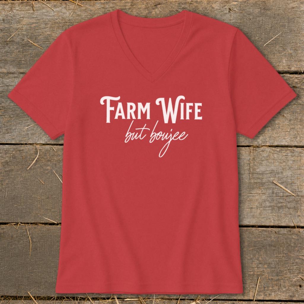Farm Wife but Boujee V-neck