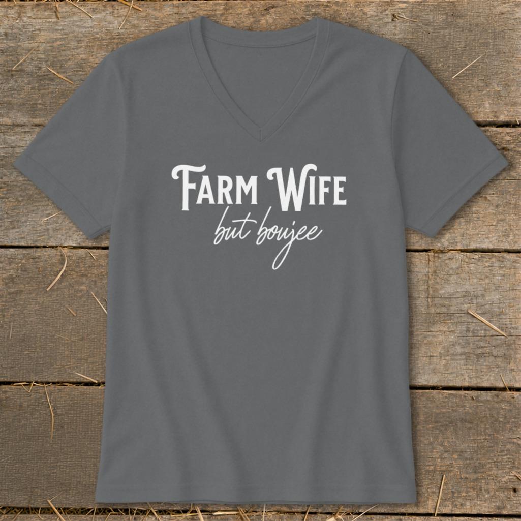 Farm Wife but Boujee V-neck