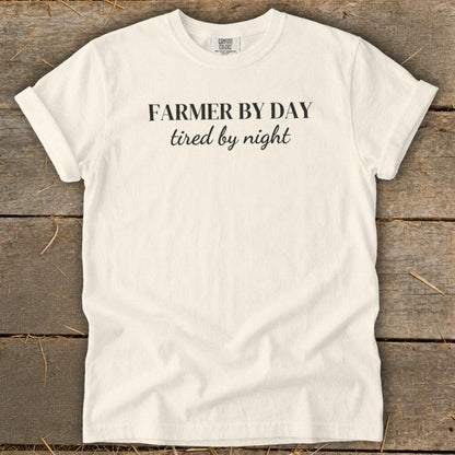 Farmer By Day Tired By Night Signature Tee