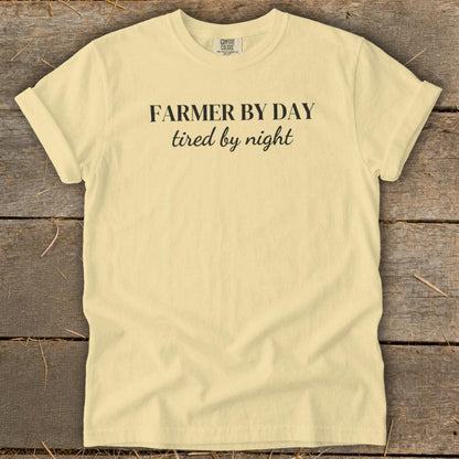 Farmer By Day Tired By Night Signature Tee