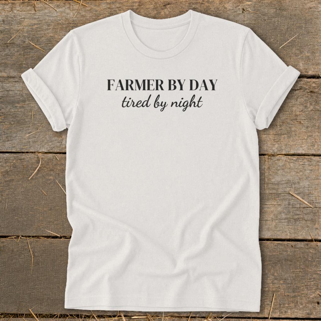 Farmer By Day Tired By Night Softstyle Tee