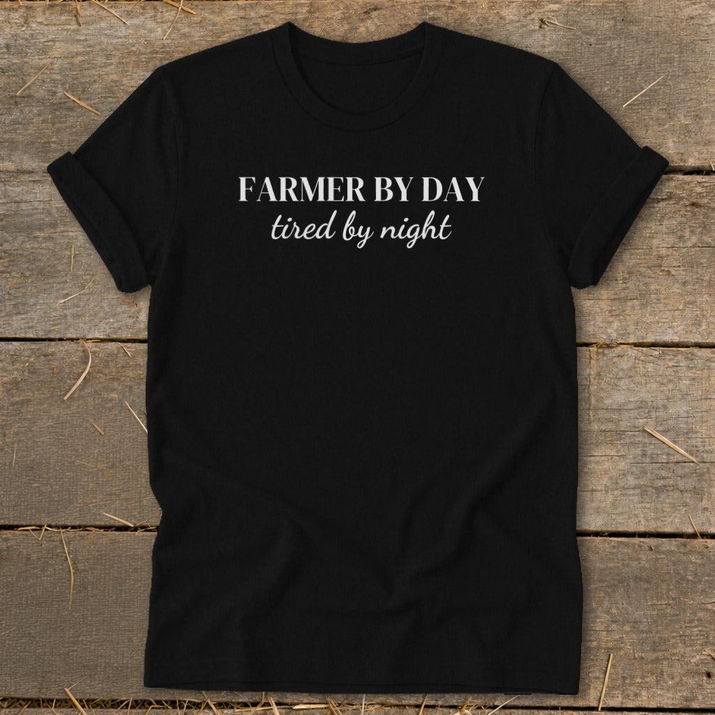 Farmer By Day Tired By Night Softstyle Tee
