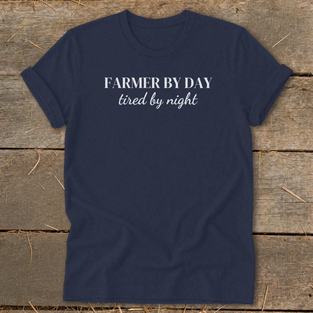 Farmer By Day Tired By Night Softstyle Tee