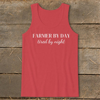 Farmer By Day Tired By Night Tank Top