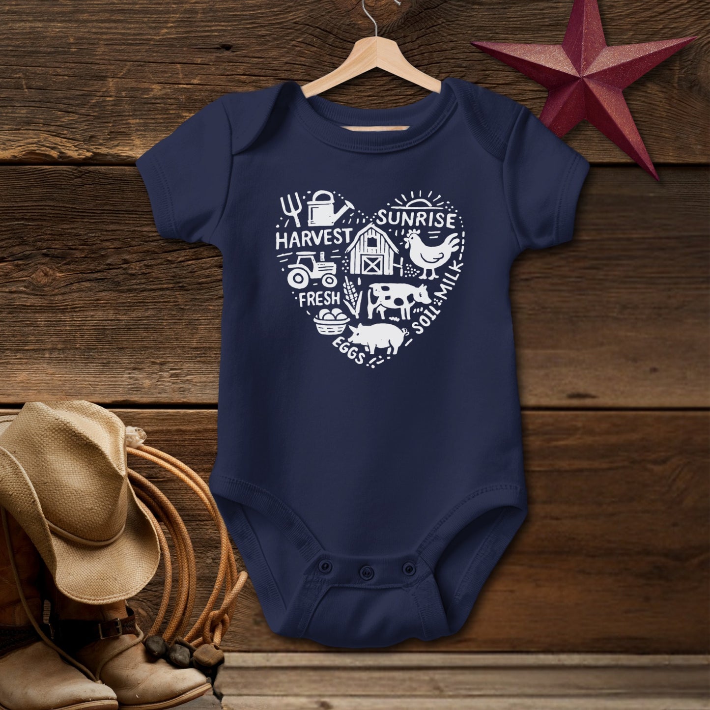 Farming Heart Bodysuit (Baby)