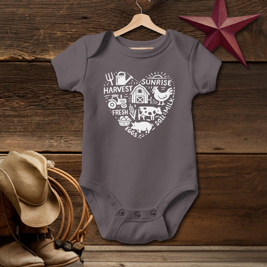 Farming Heart Bodysuit (Baby)