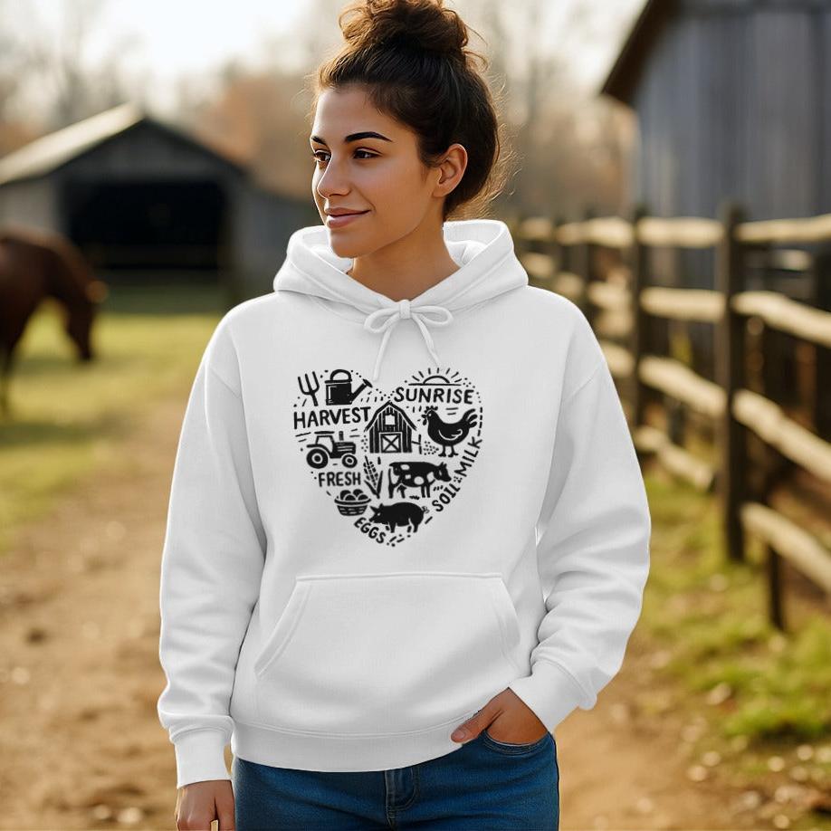 Farming Heart Hoodie