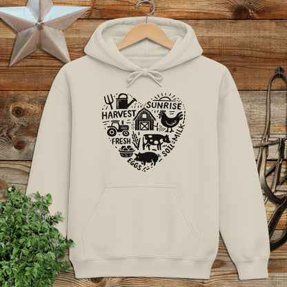 Farming Heart Hoodie