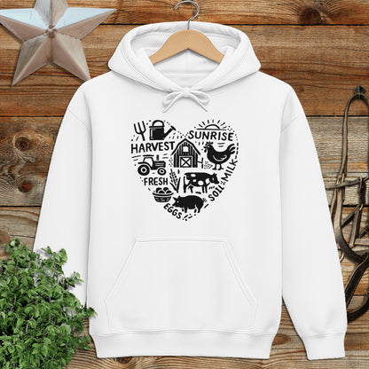 Farming Heart Hoodie