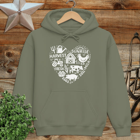 Farming Heart Hoodie