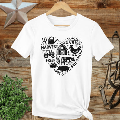 Farming Heart Ladies Tee