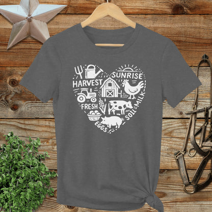 Farming Heart Ladies Tee