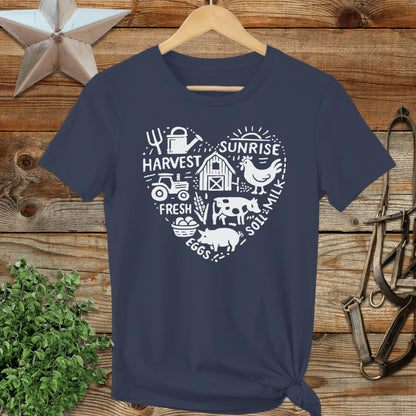 Farming Heart Ladies Tee