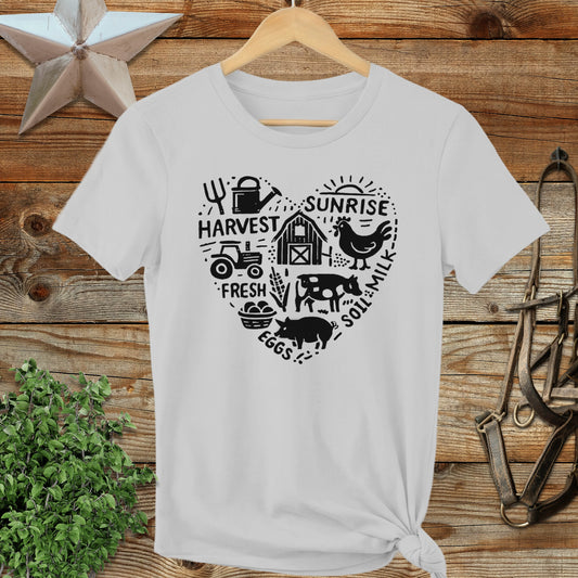 Farming Heart Ladies Tee