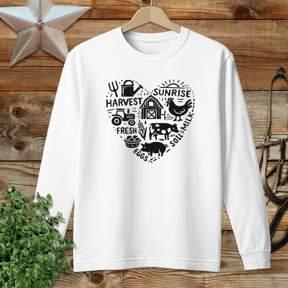 Farming Heart Long Sleeve Tee