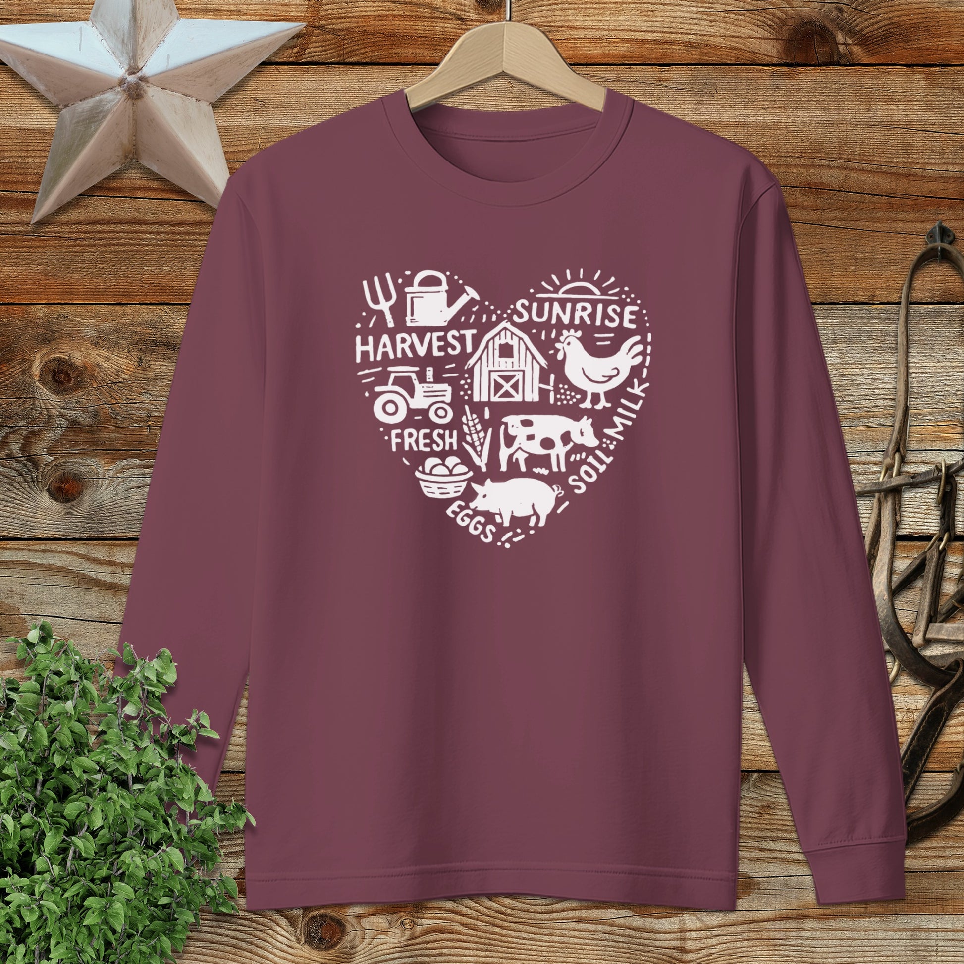 Farming Heart Long Sleeve Tee