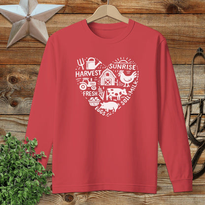 Farming Heart Long Sleeve Tee