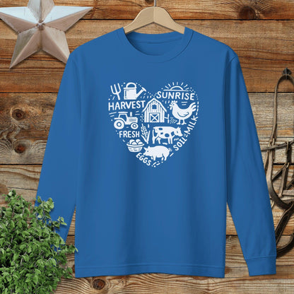 Farming Heart Long Sleeve Tee