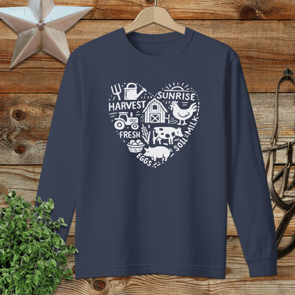 Farming Heart Long Sleeve Tee