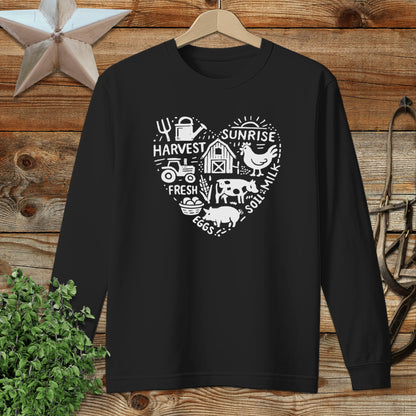Farming Heart Long Sleeve Tee