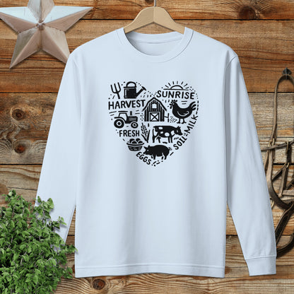 Farming Heart Long Sleeve Tee