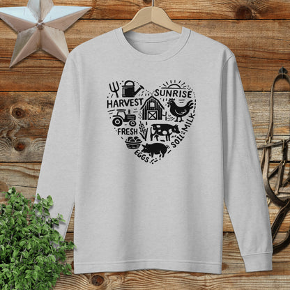 Farming Heart Long Sleeve Tee