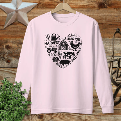 Farming Heart Long Sleeve Tee