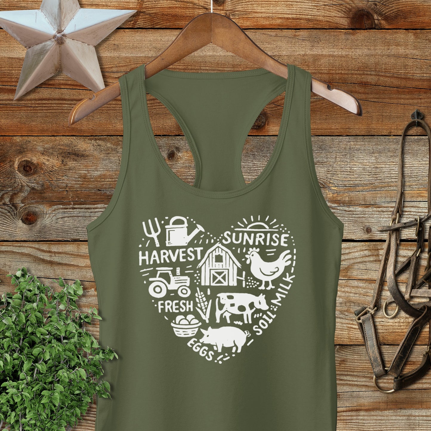 Farming Heart Racerback Tank