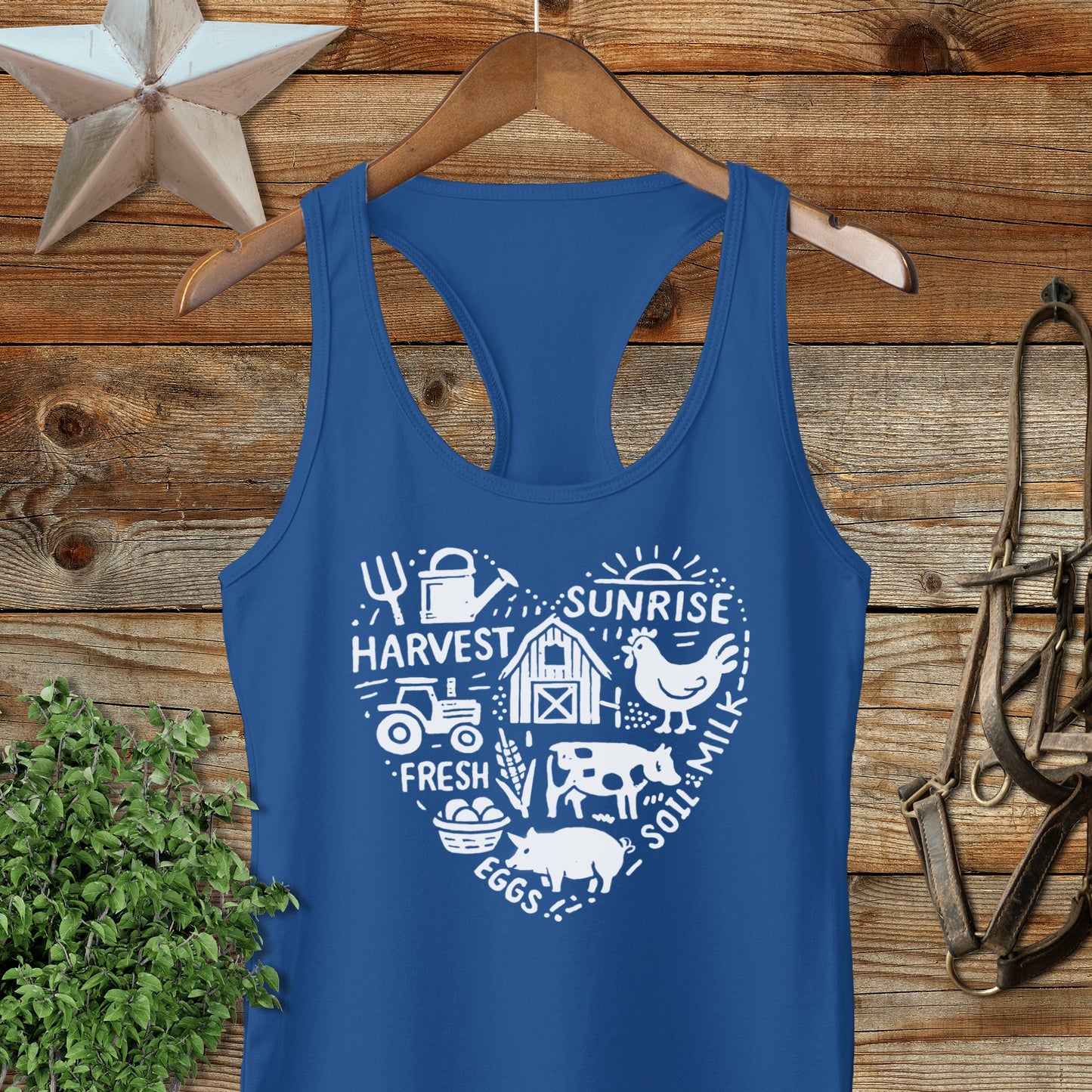 Farming Heart Racerback Tank