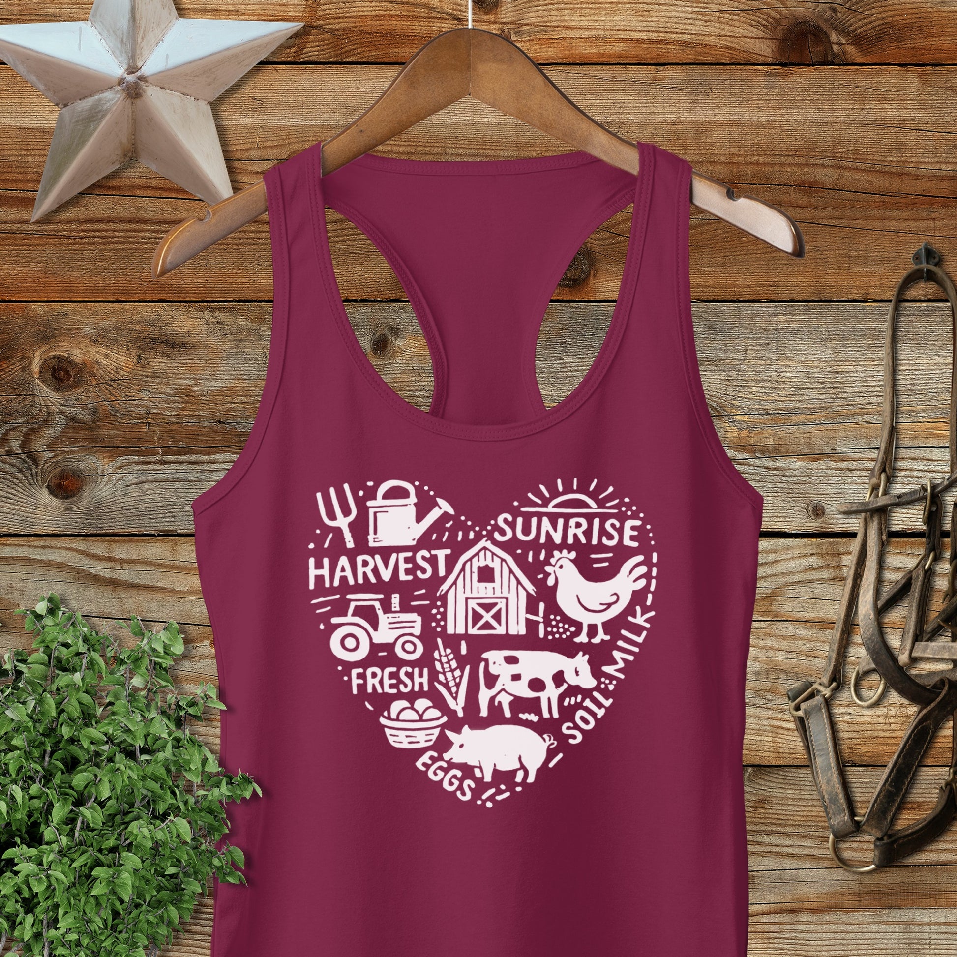 Farming Heart Racerback Tank
