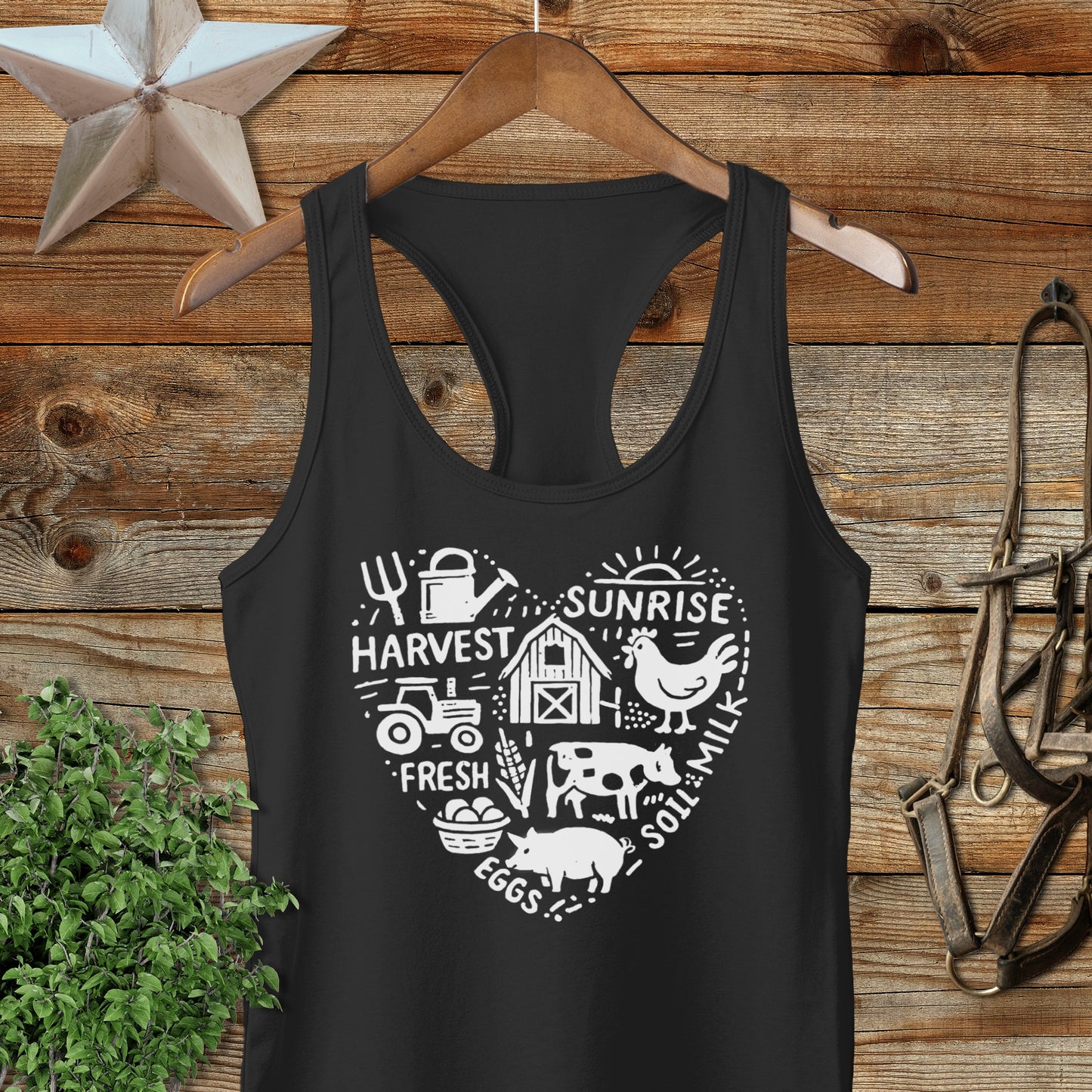 Farming Heart Racerback Tank
