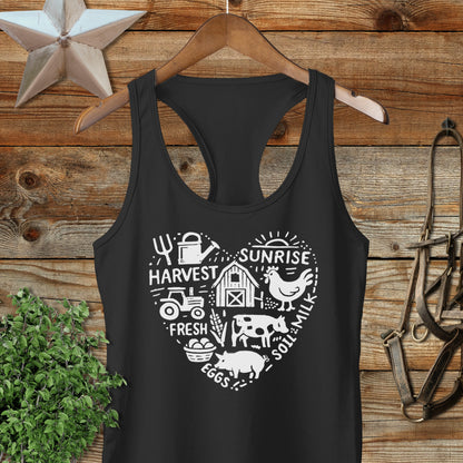 Farming Heart Racerback Tank