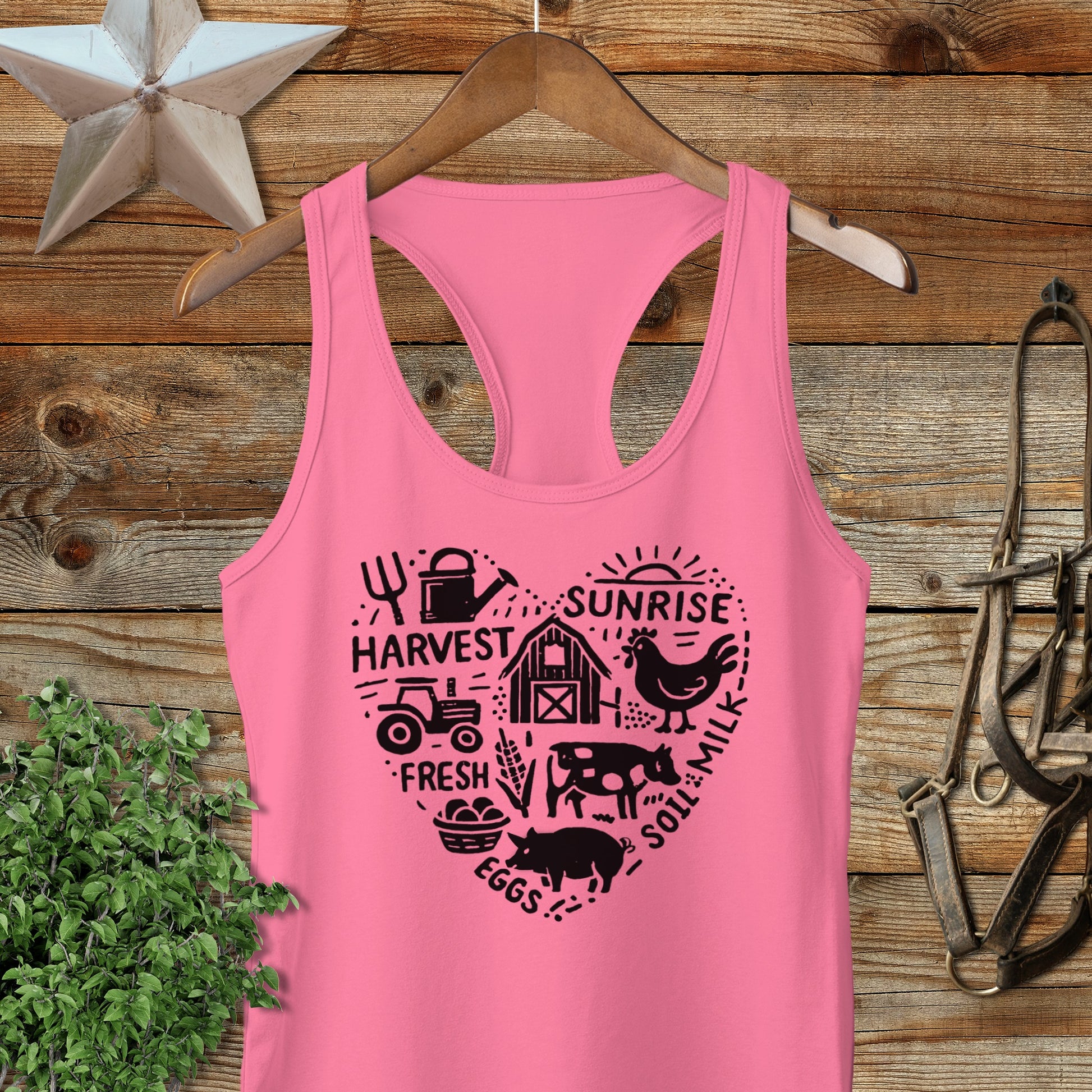Farming Heart Racerback Tank