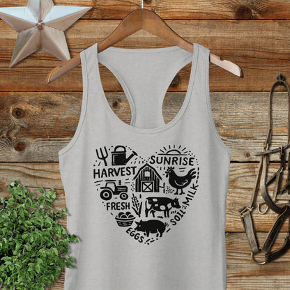 Farming Heart Racerback Tank