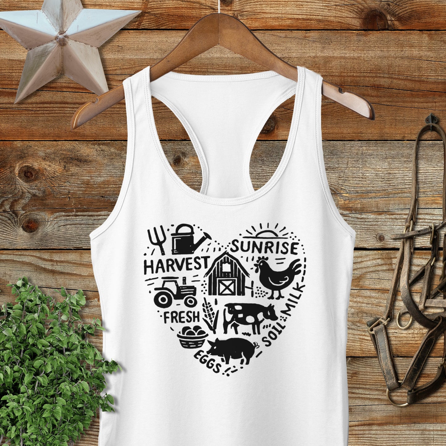 Farming Heart Racerback Tank