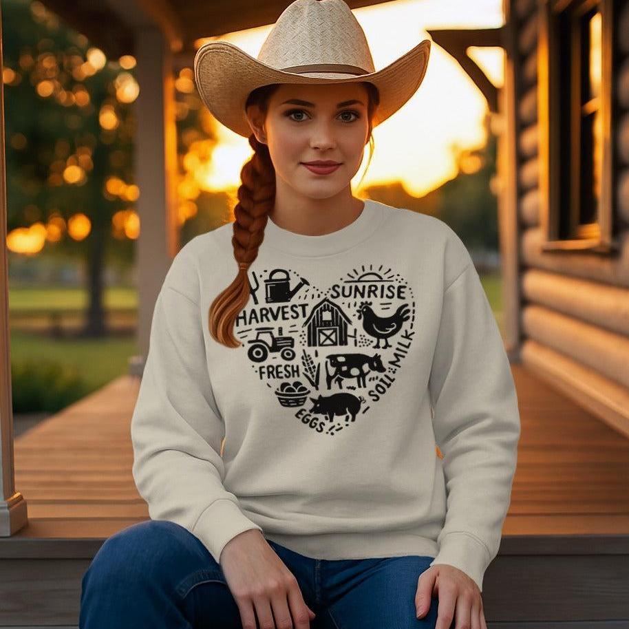 Farming Heart Sweatshirt