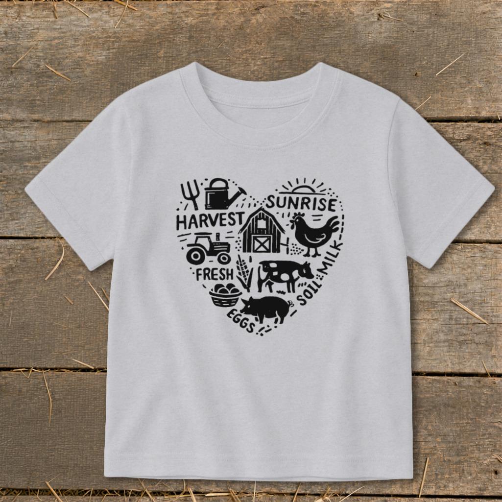 Farming Heart Toddler Tee