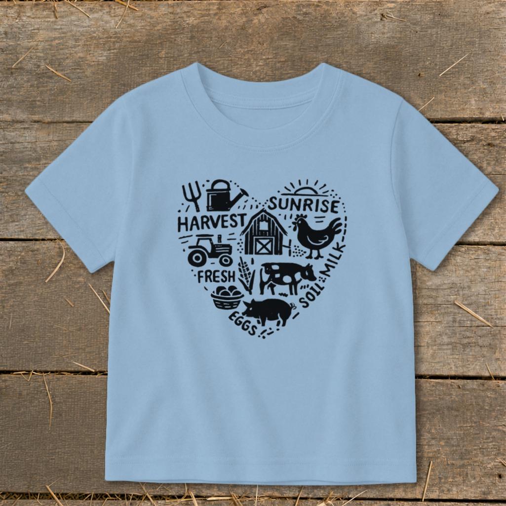 Farming Heart Toddler Tee