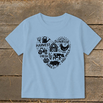 Farming Heart Toddler Tee