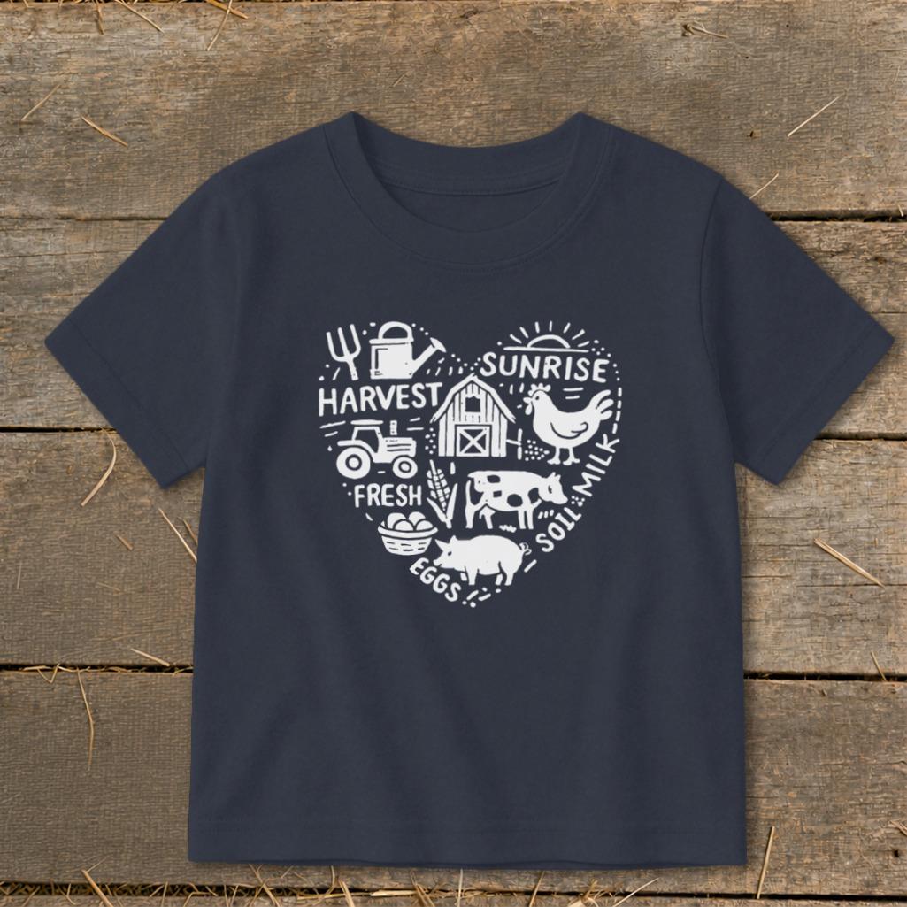 Farming Heart Toddler Tee